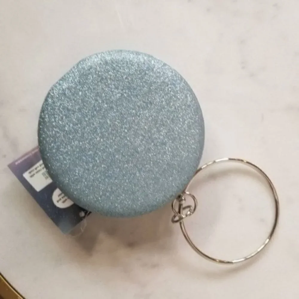 Most Wanted Rhinestone Circle Bag Blue Glitter - Picture 5 of 6